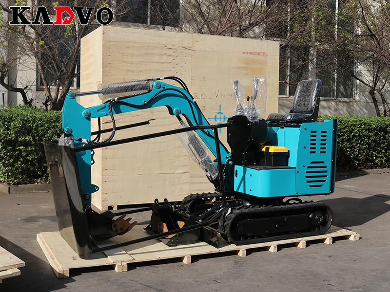 凱迪沃重工1臺KV12小型挖掘機(jī)出口到意大利